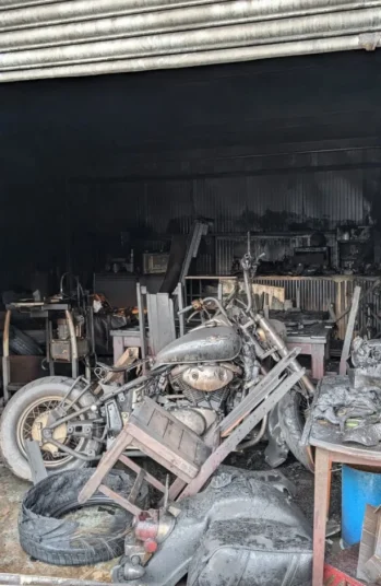 Welsh bikers unit after the fire